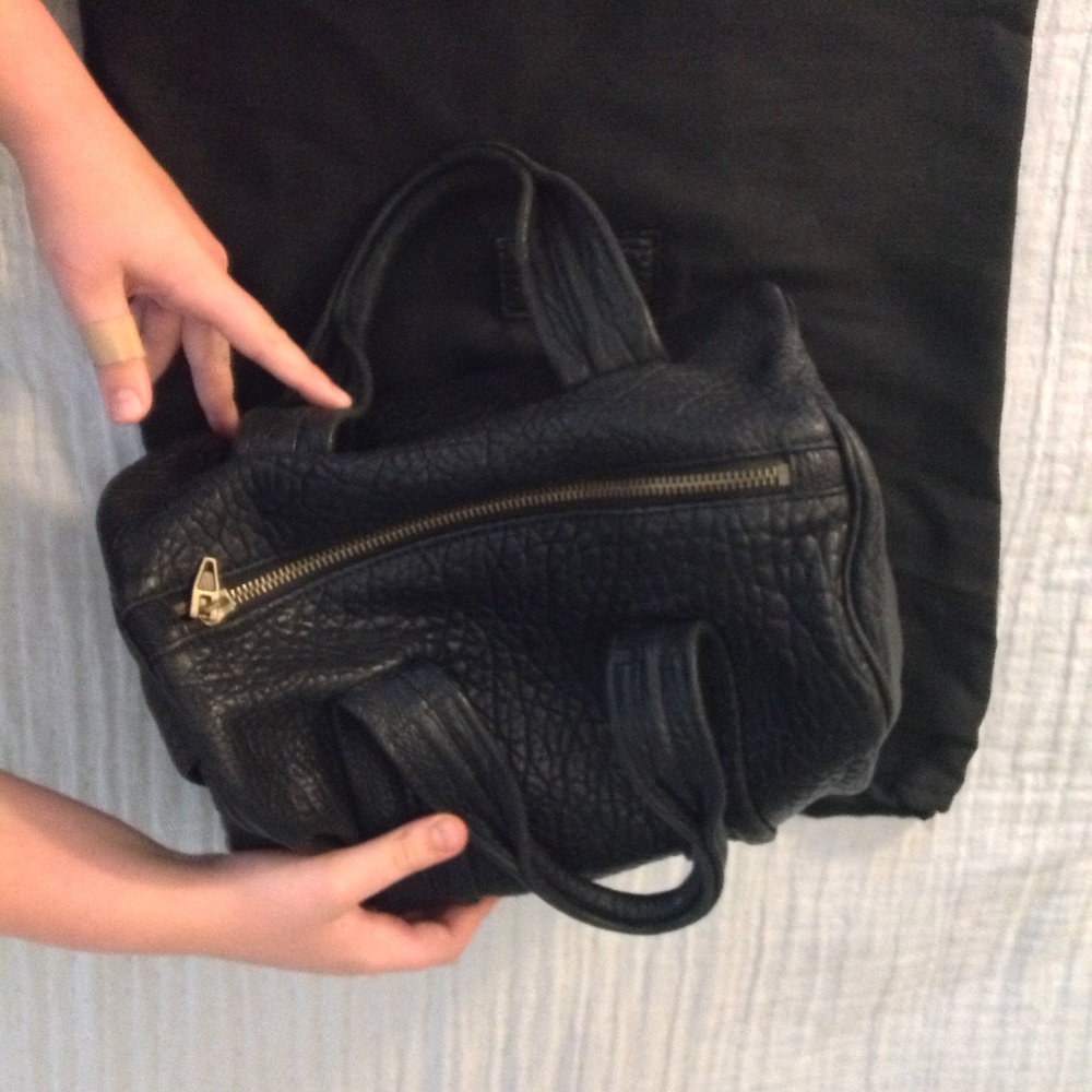 EUC Alexander Wang Rocco Black Leather Duffle